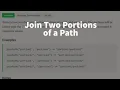Edabit Java Join Two Portions of a Path Easy Difficulty