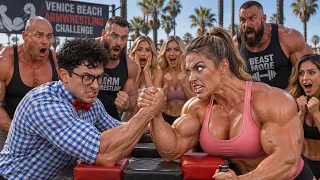 THEY LAUGHED AT THE NERD… STREET WORKOUT & ARM WRESTLING PRANK! 
