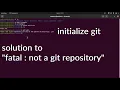 How to initialize git in non-git folder solution to fatal not a git repository