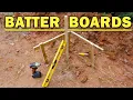 Installing Batter Boards with String Line Shop Foundation