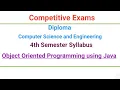 Syllabus of Object Oriented Programming using Java 4th Sem