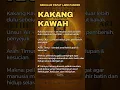 Lagu Kakang kawah, sedulur papat limo pancer
