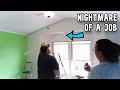 NIGHTMARE JOB Vaulted Ceiling Crown Molding - Mobile Home Bedroom Renovation
