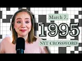Easiest crossword ever Time Travel Tuesday March 7 1995 NYT Crossword