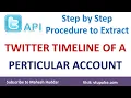 Python program to retrieve the timeline of a particular Twitter user by Mahesh Huddar