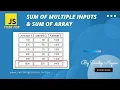 Sum of Input tag in a Table using JavaScript Array