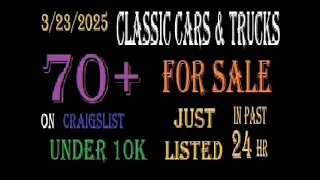 BRIAN BEALER is Roundem Up MYSTERY SEARCH Craigslist FOR SALE 70 CLASSIC CARS TRUCKS 10K Under
