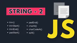 8 STRING METHODS part 2 Mastering JavaScript