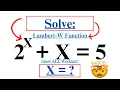 How to solve Harvard entry exam The Lambert W Function Explained Math Olympiad Algebra lesson