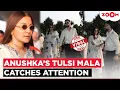 Lagu Anushka Sharma's Tulsi Mala grabs eyeballs at the airport as she flies with husband Virat Kohli!