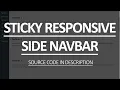 Sticky Side Navbar Responsive Sticky Navbar Full Website HTML CSS JavaScript