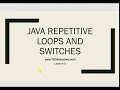 Lesson 5 Java Repetitive Loops and Switches