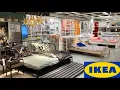IKEA BEDS BEDROOM FURNITURE BED FRAMES DRESSERS TABLES SHOP WITH ME SHOPPING STORE WALK THROUGH