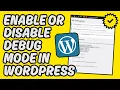 Easy Guide Enable or Disable Debug Mode in WordPress