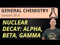 Spontaneous Nuclear Decay Alpha Beta Gamma 20 3 General Chemistry
