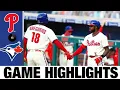 Zach Eflin strikes out nine in 7-0 Game 1 win Phillies-Blue Jays Game Highlights 20