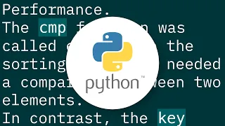 Python 3 sorting Custom comparer removed in favor of key - why