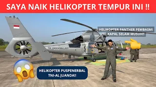 DIANTERIN PULANG NAIK HELIKOPTER PUSPENERBAL TNI-AL JUANDA !!