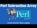Perl Code Pass String Into Array Store As Text File