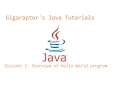 Java Tutorial 2 Overview of Hello World
