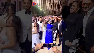 رومانسية مي فاروق وزوجها محمد العمروسي في حفل زفاف المطرب احمد جمال 