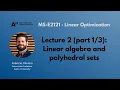 MS-E2121 - Linear Optimization