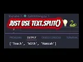 Split Text in Python With ONE Line