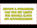DevOps SysAdmins Can you set limits for Google cloud API authorizarion