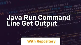 java run command line get output