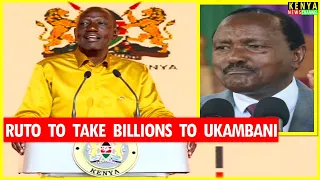 Kalonzo SHOCKED after Ruto announces BILLIONS of Investments to Ukambani in his speech today Kitui