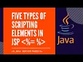 JSP Tutorial JSP Life Cycle Five Types of Scripting Elements in JSP