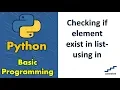 Checking if element exist in list-using in
