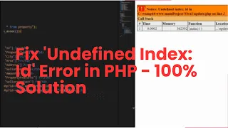Fix Undefined Index Id Error in PHP - 100 Solution