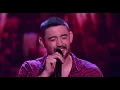 Dominic Clarke singing “This City“ by Sam Fischer on The Voice.￼