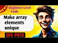 Make Array Elements Unique gfg potd problem of the day GFG