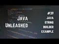 Java StringBuilder and Conversions Example