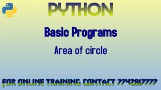 python program to print area of circle