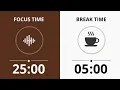 Pomodoro Productivity Timer 4 Hours Brown Noise Deep Focus AD