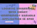 Logistic Regression with Binary Independent Variable Application in SPSS