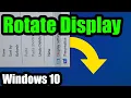 How to correct Screen Orientation under Windows 10