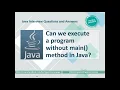 Can we execute a java program without main method Static Block