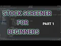 Stock Screener in Python for beginners part 1
