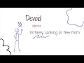 Devoid - English Vocabulary Builder Pronunciation Meaning Example