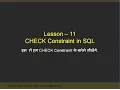 Part 11 SQL Check Constraint in Hindi