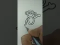 Easy Monkey drawing from a circle drawing