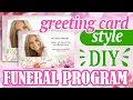 Funeral Programs - Greeting Card Style Design