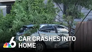 Car crashes into home in Fort Lauderdale after being struck by other car, police say