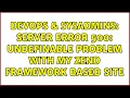 DevOps SysAdmins Server error 500 Undefinable problem with my Zend Framework based site