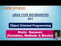 Java Programming For Beginners - Static Keyword With Practical Example