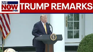 President Trump delivers remarks from White House Rose Garden